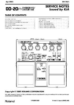 Сервисная инструкция Roland OD-20 ― Manual-Shop.ru