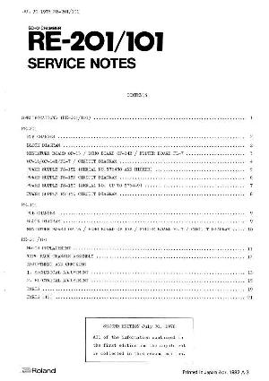 Сервисная инструкция Roland RE-101, RE-201 ― Manual-Shop.ru