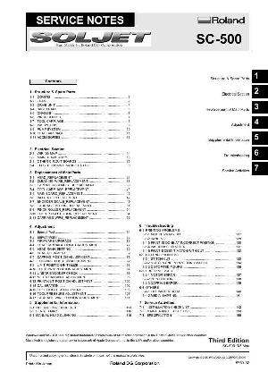 Сервисная инструкция Roland SC-500 SOLJET ― Manual-Shop.ru