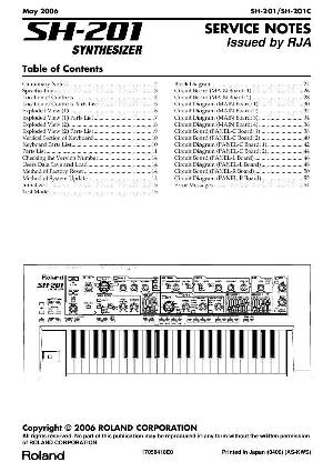 Сервисная инструкция Roland SH-201 ― Manual-Shop.ru