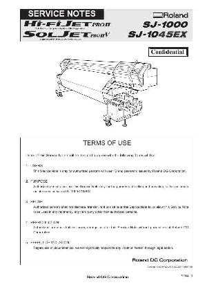 Сервисная инструкция Roland SJ-1000 1045EX ― Manual-Shop.ru