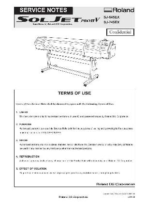 Сервисная инструкция Roland SJ-645EX, SJ-745EX ― Manual-Shop.ru