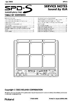 Сервисная инструкция Roland SPD-S ― Manual-Shop.ru