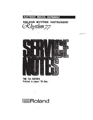Сервисная инструкция Roland TR-77 ― Manual-Shop.ru