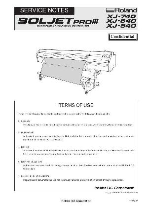 Сервисная инструкция Roland XJ-540 640 740 SOLJETPROIII ― Manual-Shop.ru