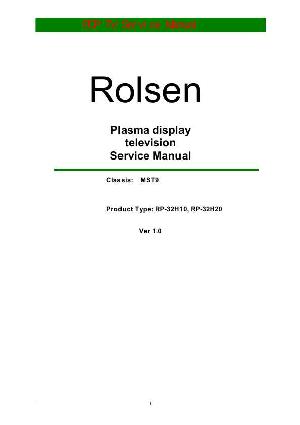 Service manual Rolsen RP-32H10, RP-32H20, MST9 ― Manual-Shop.ru