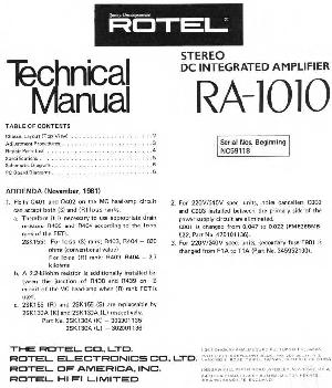 Сервисная инструкция Rotel RA-1010 ― Manual-Shop.ru