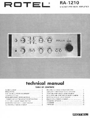 Сервисная инструкция Rotel RA-1210  ― Manual-Shop.ru