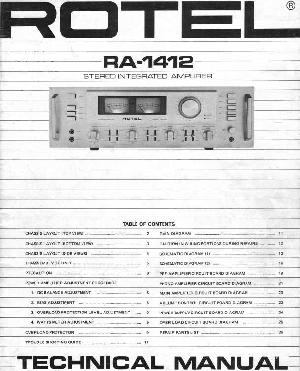 Service manual Rotel RA-1412 ― Manual-Shop.ru