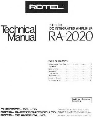 Service manual Rotel RA-2020 ― Manual-Shop.ru