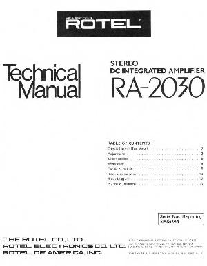 Service manual Rotel RA-2030 ― Manual-Shop.ru