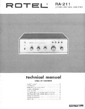 Сервисная инструкция Rotel RA-211 ― Manual-Shop.ru