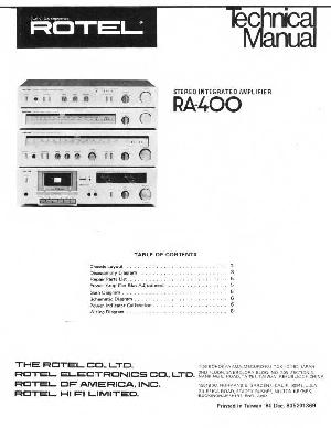 Сервисная инструкция Rotel RA-400 ― Manual-Shop.ru