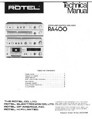 Сервисная инструкция Rotel RA-400 ― Manual-Shop.ru