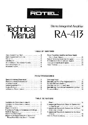 Service manual Rotel RA-413 ― Manual-Shop.ru