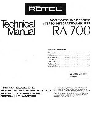 Service manual Rotel RA-700 ― Manual-Shop.ru