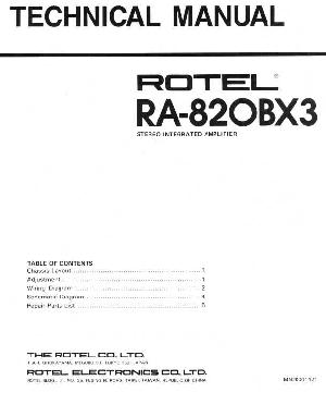 Service manual Rotel RA-820BX3 ― Manual-Shop.ru