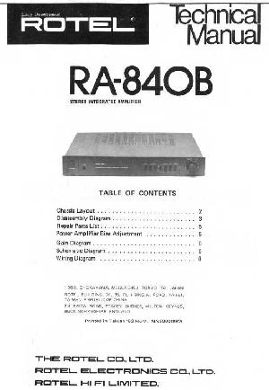 Сервисная инструкция Rotel RA-840B ― Manual-Shop.ru