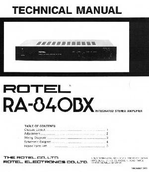 Service manual Rotel RA-840BX ― Manual-Shop.ru