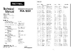 Service manual Rotel RA-932 ― Manual-Shop.ru