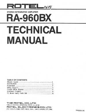 Сервисная инструкция Rotel RA-960BX ― Manual-Shop.ru