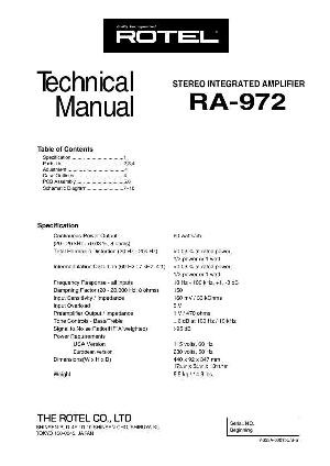 Service manual Rotel RA-972 ― Manual-Shop.ru