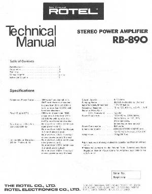 Service manual Rotel RB-890 ― Manual-Shop.ru