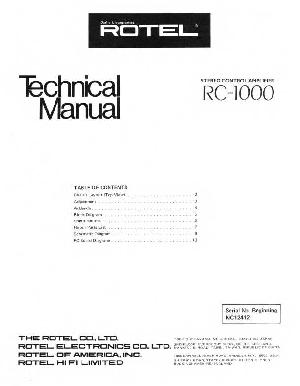 Сервисная инструкция Rotel RC-1000 ― Manual-Shop.ru