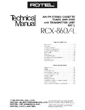 Сервисная инструкция Rotel RCX-860, RCX-860L ― Manual-Shop.ru