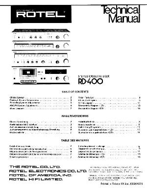 Сервисная инструкция Rotel RD-400 ― Manual-Shop.ru