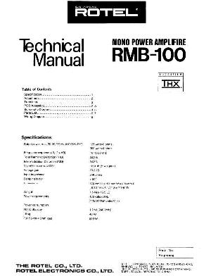 Сервисная инструкция Rotel RMB-100 ― Manual-Shop.ru