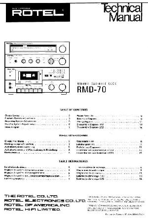 Сервисная инструкция Rotel RMD-70 ― Manual-Shop.ru