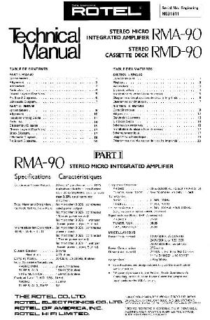 Сервисная инструкция Rotel RMD-90 ― Manual-Shop.ru