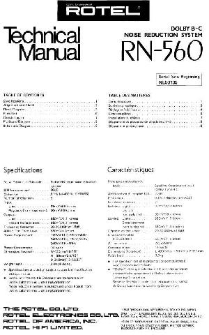 Сервисная инструкция Rotel RN-560 ― Manual-Shop.ru