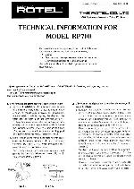 Сервисная инструкция Rotel RP-700