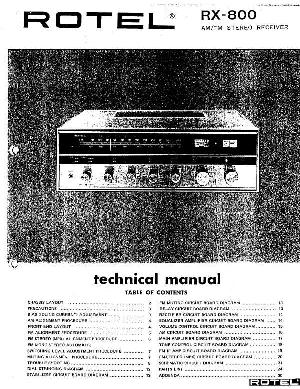 Сервисная инструкция Rotel RX-800 ― Manual-Shop.ru