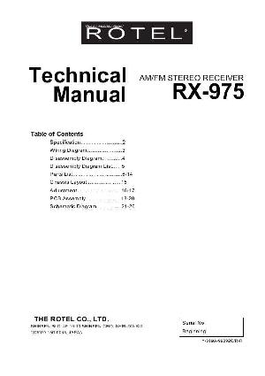 Service manual Rotel RX-975 ― Manual-Shop.ru