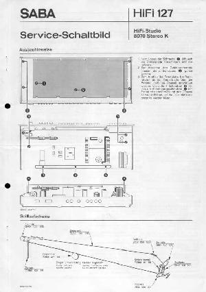 Сервисная инструкция Saba 8070 STEREO K ― Manual-Shop.ru