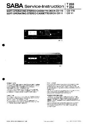 Сервисная инструкция Saba CD-11 ― Manual-Shop.ru