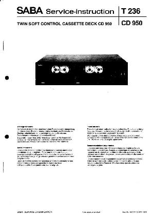 Сервисная инструкция Saba CD-950 ― Manual-Shop.ru