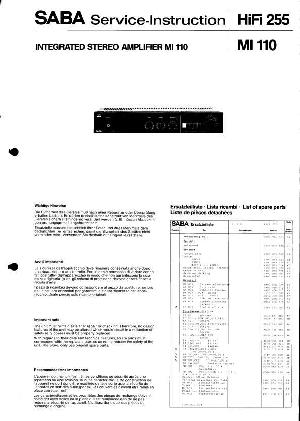 Service manual Saba MI-110  ― Manual-Shop.ru