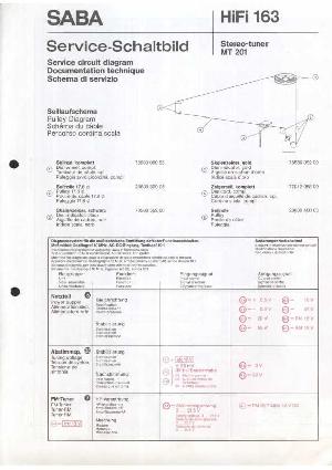 Сервисная инструкция Saba MT-201, HIFI-163 ― Manual-Shop.ru