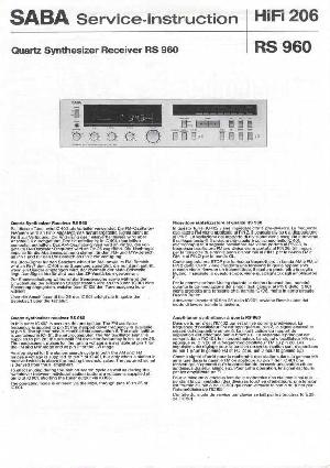 Service manual Saba RS-960, HIFI-206 ― Manual-Shop.ru