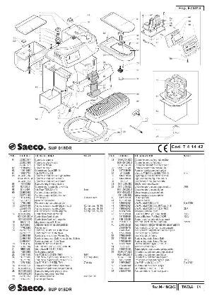 Service manual Saeco SUP-018DR-PARTS ― Manual-Shop.ru