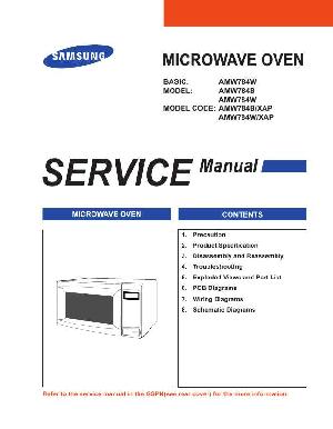 Service manual Samsung AMW-784W ― Manual-Shop.ru