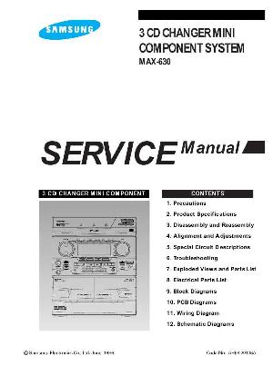 Сервисная инструкция Samsung MAX-630 ― Manual-Shop.ru