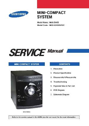 Сервисная инструкция Samsung MAX-DA55 ― Manual-Shop.ru