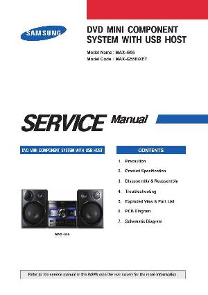 Сервисная инструкция Samsung MAX-G55 ― Manual-Shop.ru