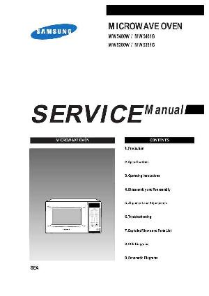 Сервисная инструкция Samsung MW5480W, MW5481G, MW5380W, MW5381G ― Manual-Shop.ru