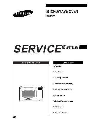 Сервисная инструкция Samsung MW-5780H ― Manual-Shop.ru